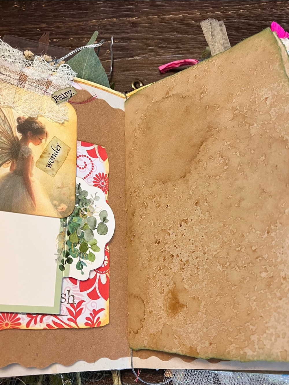Fairy Junk Journal Grungy Floral Woodland Forest Boho Softcover 3 Signatures - Picture 10 of 16